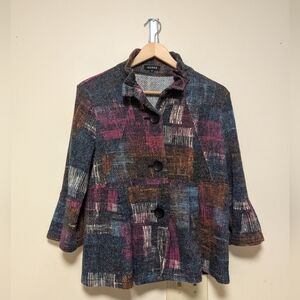 Damee New York Multicolor Abstract Jacket – Size M